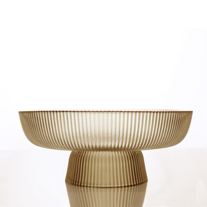 Plato de aperitivos de cristal para el hogar de estilo europeo japonés, plato de postre de fruta de pie alto para técnica de esmalte de Color de té para sala de estar - Product Image 5