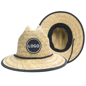 Соломенная шляпа с логотипом на заказ для маленьких девочек, оптовая продажа, летние соломенные шляпы из натуральной травы для детей, пляжные соломенные шляпы для детей