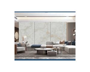 Carrelage artificiel en <span class=keywords><strong>pierre</strong></span> frittée blanche polie de 2400x1200x9mm pour décoration murale faux sol en marbre <span class=keywords><strong>fausse</strong></span> <span class=keywords><strong>pierre</strong></span> murale - Product Image 1