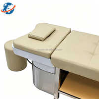 Lit et fauteuil de massage thaïlandais électrique modernes en cuir PU pour salon de beauté et barbier