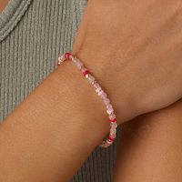 Gemnel 2025 Trendy Bracelet de perles colorées en argent sterling 925 et or 18 carats