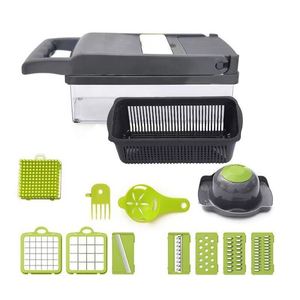 Wholesale Multifunctional 14 in 1 Fruit <b>Vegetable</b> Onion Slicer Dicer Spiralizer Shredder Hand Graters <b>Vegetable</b> <b>Chopper</b> Cutter - Product Image 5