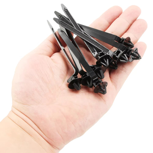 Attaches-câbles auto-bloquants en nylon blanc et noir 3*100/120 4*150/200, attaches rapides pour voiture, fixation à ailettes, fixation par poussée - Product Image 5