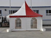 Tenda Pagoda con Telaio in Alluminio Resistente per Eventi all'Aperto e Fiere Auto 3x3m 4x4m 5x5m Tenda a Tetto Alto