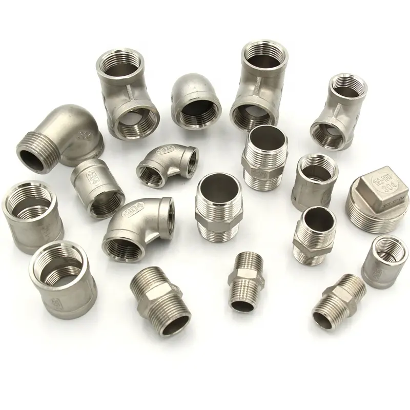 Uni Baja Tahan Karat Hidrolik NPT Puting Berulir Aisi304 Fitting Pipa ASTM Stainless