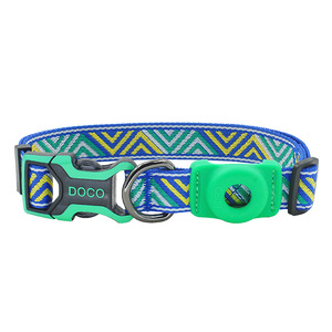 Nuevo <span class=keywords><strong>Collar</strong></span> para Perro con Funda de Silicona para Apple Airtag, Antipérdida, con Posicionamiento, de Nailon Puro, Estilo Instagram, con Diseño de Rayas - Product Image 1