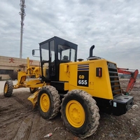 Niveleuse à bas prix Komatsu GD655 d'occasion d'origine japonaise