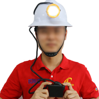 Casques de protection de tête en HDPE à bord complet de type V blanc Casque de sécurité pour l'exploitation minière avec lumière de mineur