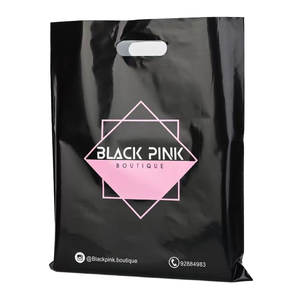 High Quality Premium Reusable Clothing Shopping Bags with Handles Gravure Printing Custom Logo PE Plastic Packaging
