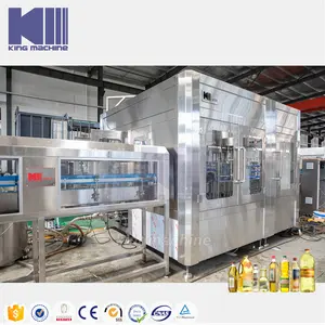 Full automatic olive coconut edible chili oil bottle filling capping labeling machine 10000 ml