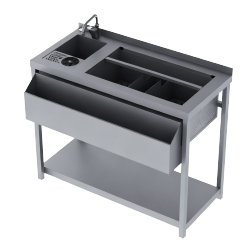 Custom Commercial Grade Contemporary Durable Stainless Steel Bar Sets Counter Cafe Restaurant <b>Workstation</b> Use - Product Image 6