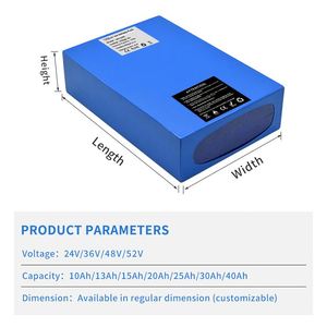Paquete de Baterías de Iones de Litio 18650 Personalizables de 24v 36v 48v 52v 10Ah 13Ah 15Ah 20Ah 25Ah 30Ah 35Ah 40Ah para Bicicletas Eléctricas y Scooters Eléctricos - Product Image 4