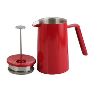 French Press Kaffee maschine 34oz, 304 Edelstahl Isolierte Kaffee presse mit 4 Filters ieben Milch auf schäumer, rostfrei