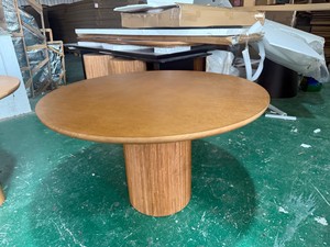 Set Tavolo da Pranzo Rotondo Allungabile in Legno Massello Moderno di Lusso Personalizzabile con 4 Sedie - Product Image 2