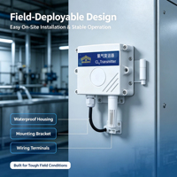 Détecteur de gaz chlore industriel, capteur CL2, RS485 Modbus, 0-20ppm, transmetteur électrochimique pour le traitement de l'eau