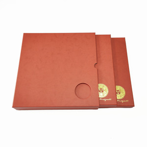 Caja de embalaje de cajón de estampado dorado de lujo Caja de papel de regalo con tapa abatible naranja de alta calidad para cinta de registro <span class=keywords><strong>The</strong></span> Tape Project - Product Image 2