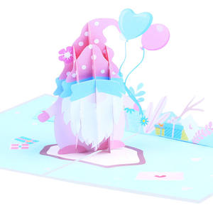 Carte de vœux de la Saint-Valentin, poupée <span class=keywords><strong>sans</strong></span> <span class=keywords><strong>visage</strong></span> mignonne en trois dimensions, nouvelle impression numérique, carte de vœux de lutin, anniversaire, amour, papier - Product Image 5