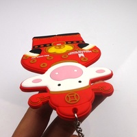 Porte-clés personnalisé 2d/3d en caoutchouc et silicone, prix d'usine, nouveau moule, personnalisé, en pvc souple avec logo, 5 pièces