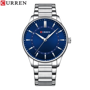 Montres à quartz décontractées CURREN 8430 pour hommes, marque de luxe, bracelet en acier inoxydable, montres-bracelets à quartz simples pour affaires - Product Image 1