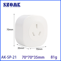 Prise intelligente WiFi SZOMK Tuya pour maison connectée, prise sans fil CN, moniteur d'énergie, minuterie, prise PC, boîtier de prise