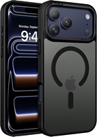 Coque magnétique pour iPhone 17 Pro Max, étui de protection antichoc translucide mat mince et mignon pour iPhone 16