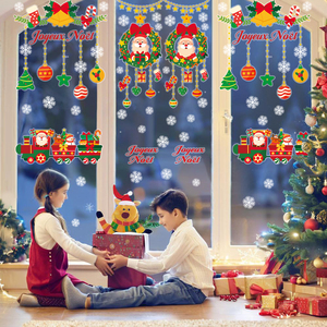 Tem dán cửa sổ PVC trong suốt Giáng sinh tùy chỉnh chất lượng cao - Product Image 1