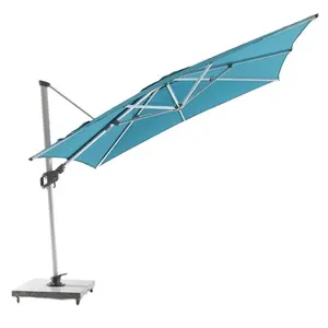 Sunbrella Kain Taman Kantilever, Payung Luar Ruangan 3*3M Persegi 10 Kaki