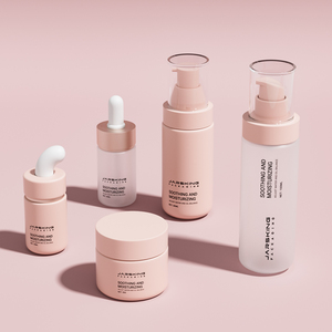 Ensemble d'Emballages Cosmétiques Luxe <span class=keywords><strong>Beige</strong></span> Mat, Flacons Compte-Gouttes, Pompes à Crème et à Lait en Plastique PET pour Sérum - Product Image 2