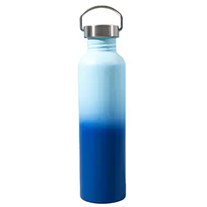 Mikenda Simple Leak Proof Insulated Vacuum single wall stainless steel thermos bottle water with handle lid single bottle