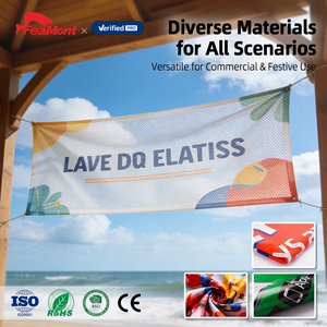 FEAMONT Tessuto a Rete Stampato di Grande Formato per <span class=keywords><strong>Banner</strong></span> Esterni con Eccellente Permeabilità all'Aria <span class=keywords><strong>su</strong></span> Ponteggi e Recinzioni Perimetrali - Product Image 1