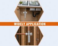 Robinet d'angle avec anti-retour de surtension 5/8 po DE x 3/8 po DE, certifié CUPC, laiton sans plomb, 1/4 de tour