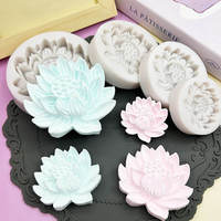 Moule en silicone Fleur de Lotus pour chocolat, fondant, résine, plâtre et pierre diffuseur