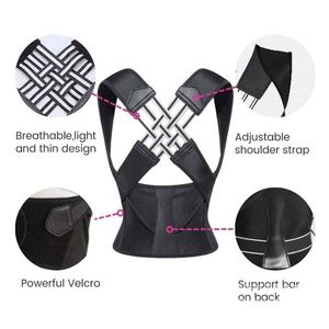 Corrector de Postura Ajustable y Transpirable, Soporte Lumbar y de Espalda, Cinturón Elástico para Enderezar el Cuerpo - Product Image 2