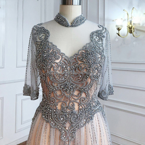KDG <span class=keywords><strong>fata</strong></span> turca principessa musulmani maniche lunghe per le donne eleganti Dubai all'ingrosso abiti da sera donna festa di nozze per il cristallo - Product Image 5