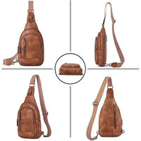 Petit Téléphone Portable En Cuir Sport Côté Poitrine Fanny Pack Sling Bandoulière Bagages Voyage Épaule Messenger Sac Cas Boîte pour Femmes