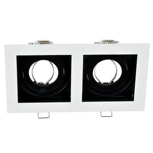 Cadre de boîtier de projecteur en aluminium d'usine de Zhongshan, luminaires GU10 MR16, garnitures de projecteur LED, éclairage contemporain pour la maison et le bureau - Product Image 1