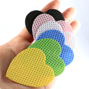 Private Label Heart Shape Cotton Velvet Eyelash Glue Remover Pad <b>Nail</b> Cleaning Tool - Product Image 3