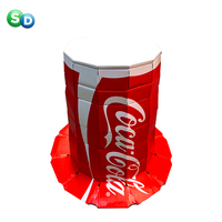 Nuevo diseño de botella de cocacola forma POS promoción al por menor POSM cartón flexible plegable rebote elástico soportes de exhibición
