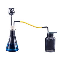 Entonnoir en verre transparent pour générateur de gaz oxygène, dioxyde de carbone, hydrogène, pour tube avec dispositifs de sécurité