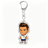 Cartoon-Fußballspieler Acryl-Schlüsselanhänger Fußball-Maskottchen Anhänger Taschencharme Sportfan Rucksack-Ornament Souvenir Geschenk Schlüsselring