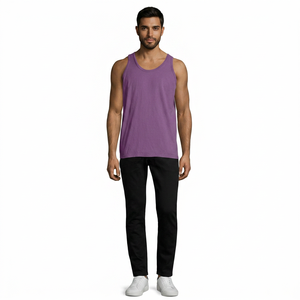 Débardeurs pour hommes de haute qualité, coupe carrée, débardeurs musculaires côtelés, vente en gros personnalisée, stringers de gym - Product Image 1