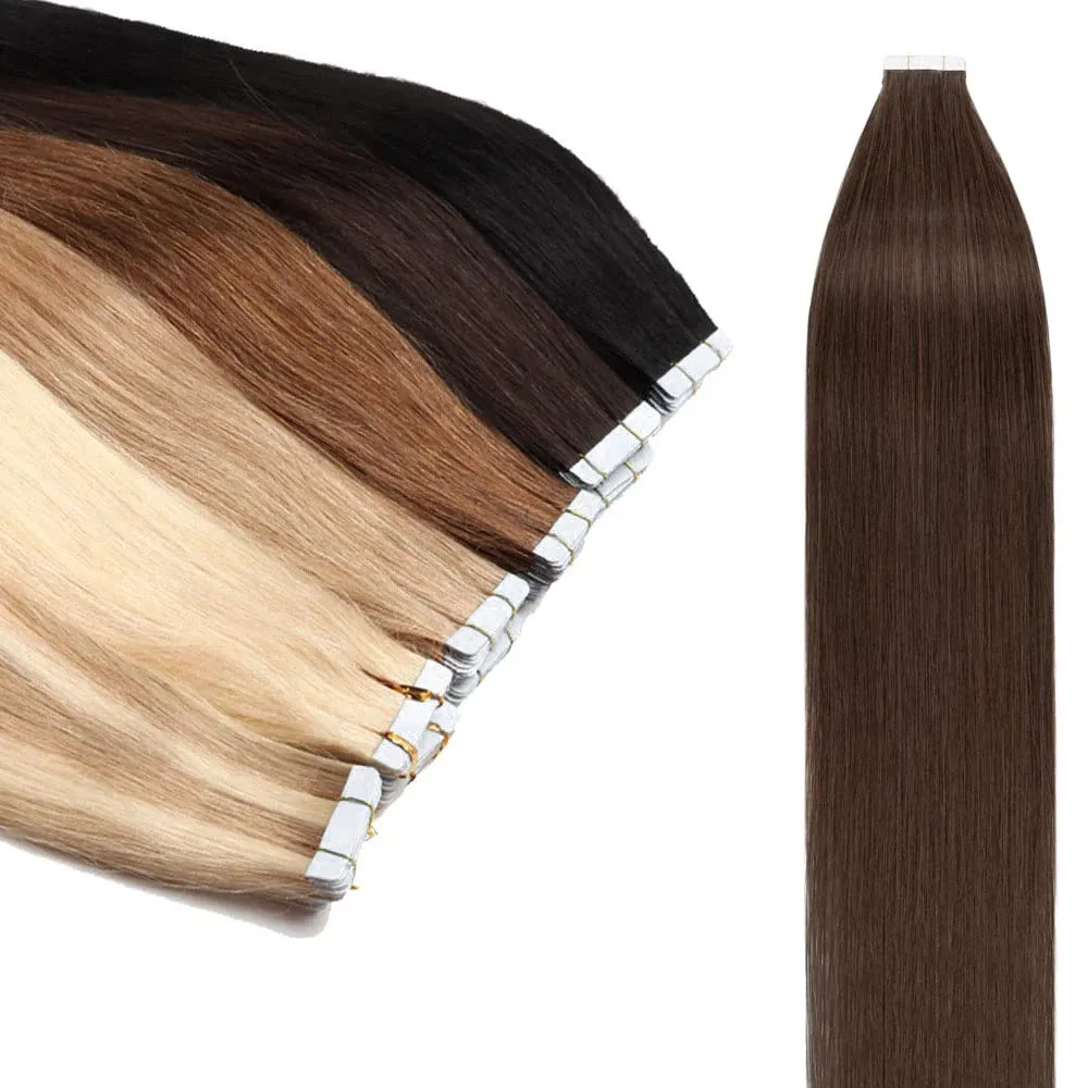 Wholesale Tape Blonde 24 Inch Human Natural Hair Extens Extensiones Cabello Ombre Raw Virgin Remy 100human Remy Hair Extensions