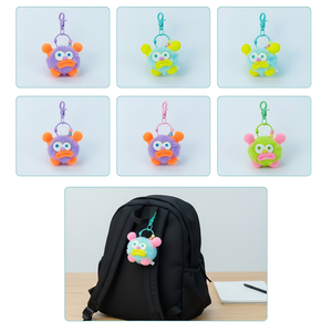 Plush Fluffy Monster Keychain Charm Bag Accessory Multiple Colors Available