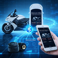 Nouveau système de surveillance de la pression des pneus sans fil Bluetooth pour moto et scooter, contrôle par application, vente en gros