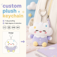Pendentif en peluche personnalisé, porte-clés nuage blanc créatif et moelleux, breloque de sac en peluche, jouet en peluche personnalisé pour sac à dos