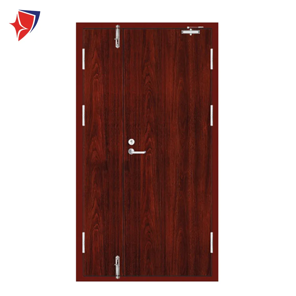 Factory Direct Sale Safety Fireproof Sound Insulation Emergency Exit Fire-rated Door For Hotel