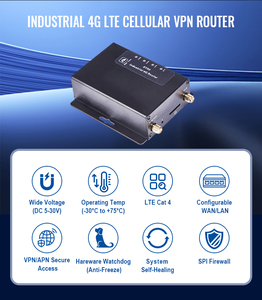 Boîtier métallique, large plage de tension d'entrée CC 5 à 30 V, liaison de sauvegarde avec transfert automatique en cas de panne, routeur VPN industriel 4G LTE Cat 4 - Product Image 4
