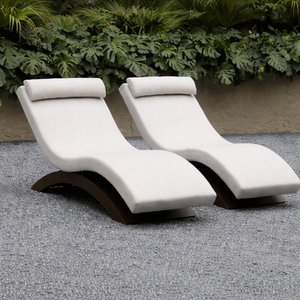 Tumbona de exterior de lujo en forma de S, tumbona para exteriores resistente a la intemperie, tumbona para piscina para hoteles y villas, muebles para piscina. - Product Image 2