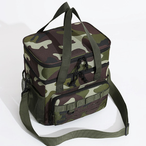 PEVA <b>Insulated</b> Fashion <b>Lunch</b> <b>Box</b> Adults Large Office Meal Prep Travel Durable Oxford Material Camouflage Cooler Bag Waterproof - Product Image 2