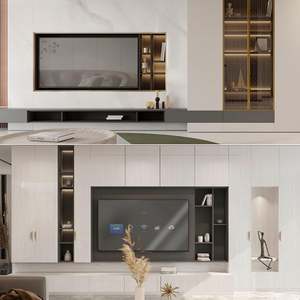 Ensemble de table basse et de meuble TV personnalisé populaire, de haute qualité, meuble TV de salon moderne et luxueux pour appartement - Product Image 6